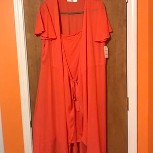 Coral Wrap Dress